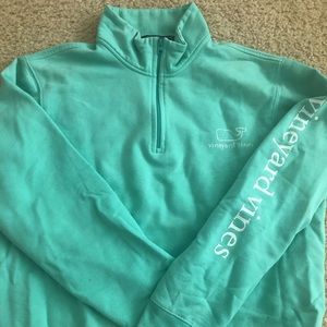 Turquoise Vineyard Vines quarter zip